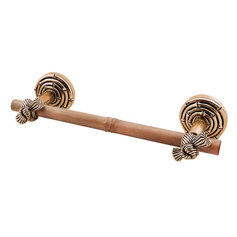 Vicenza Hardware 18" Towel Bar with Bamboo in Antique Gold