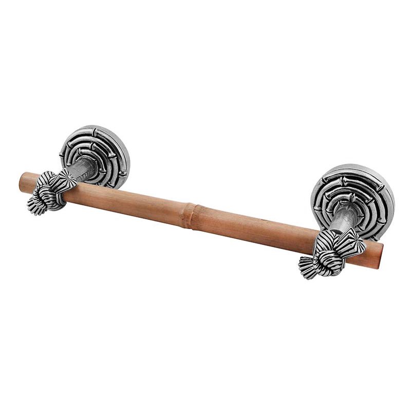 Vicenza Hardware 18" Towel Bar with Bamboo in Antique Nickel