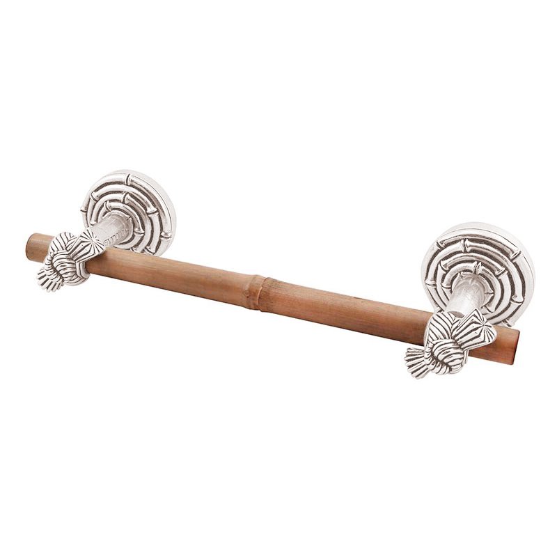 Vicenza Hardware 24" Towel Bar with Bamboo in Polished Nickel