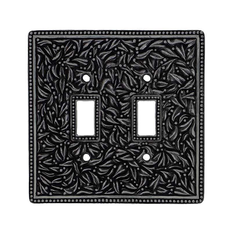Vicenza Hardware Double Toggle Switchplate in Gunmetal