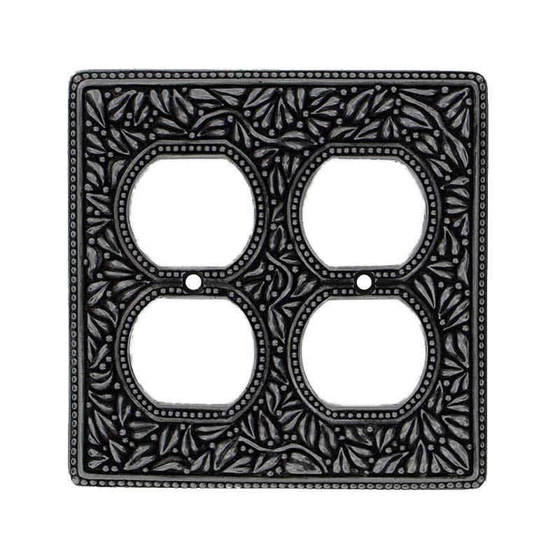Vicenza Hardware Double Outlet Jumbo Switchplate in Gunmetal