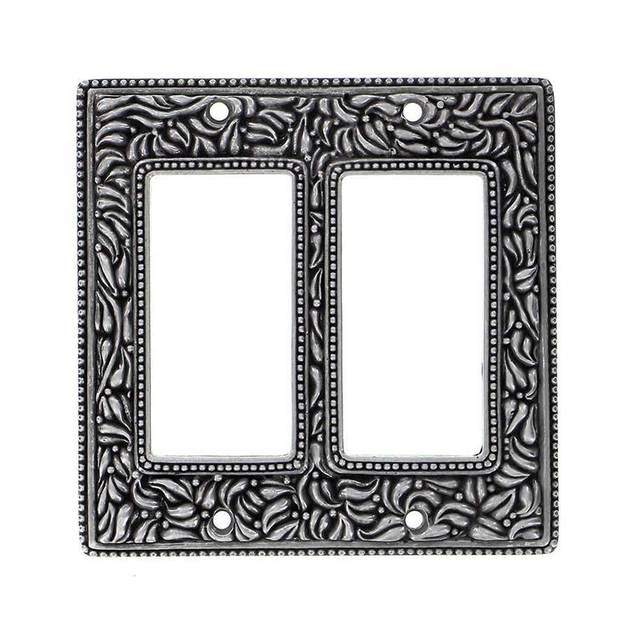 Vicenza Hardware Double Rocker Jumbo Switchplate in Vintage Pewter