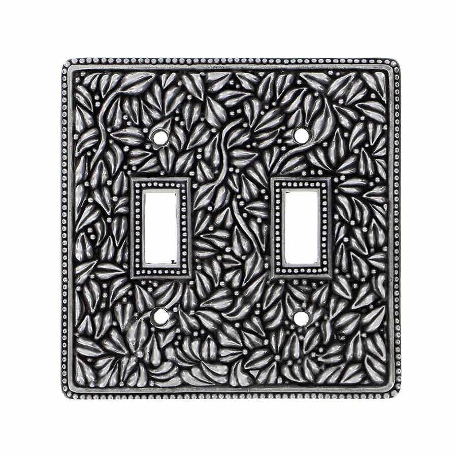 Vicenza Hardware Double Toggle Jumbo Switchplate in Vintage Pewter