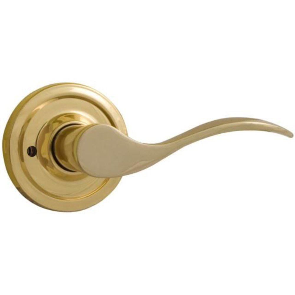 Weslock Door Hardware Bordeau Privacy Door Lever in Polished Brass