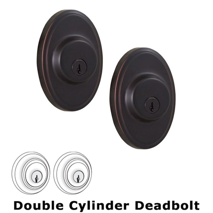 Weslock Door Hardware Oval Double Deadbolt Lock in Oil Rubbed Bronze