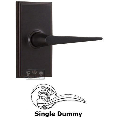 Weslock Door Hardware Universally Handed Single Dummy Lever - Woodward Plate with Urbana Door Lever in Oil Rubbed Bronze