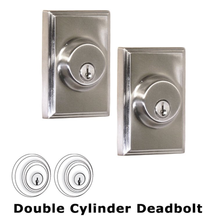 Weslock Door Hardware Woodward Double Deadbolt Lock in Satin Nickel