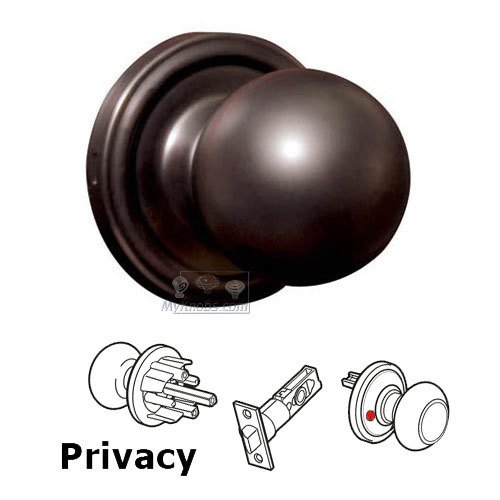 Weslock Door Hardware Barrington Privacy Door Knob in Oil Rubbed Bronze