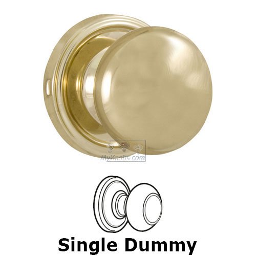 Weslock Door Hardware Impresa Single Dummy Door Knob in Polished Brass