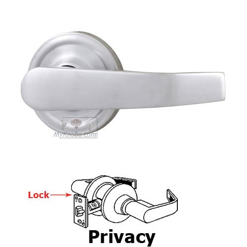Weslock Door Hardware Access Universally Handed Privacy Door Lever in Satin Chrome