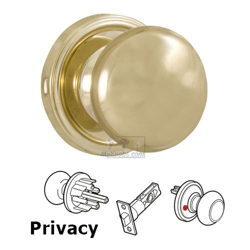 Weslock Door Hardware Impresa Privacy Door Knob in Polished Brass