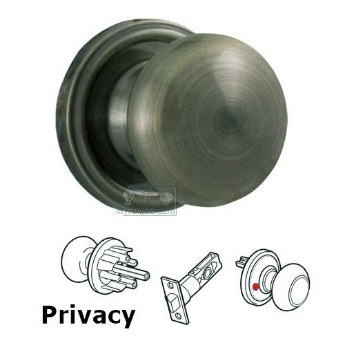 Weslock Door Hardware Impresa Privacy Door Knob in Antique Brass
