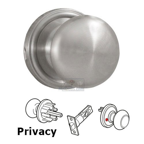 Weslock Door Hardware Impresa Privacy Door Knob in Satin Nickel