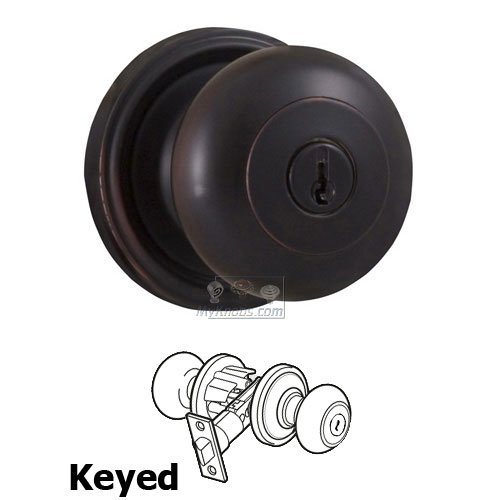 Weslock Door Hardware Impresa Keyed Door Knob in Oil Rubbed Bronze