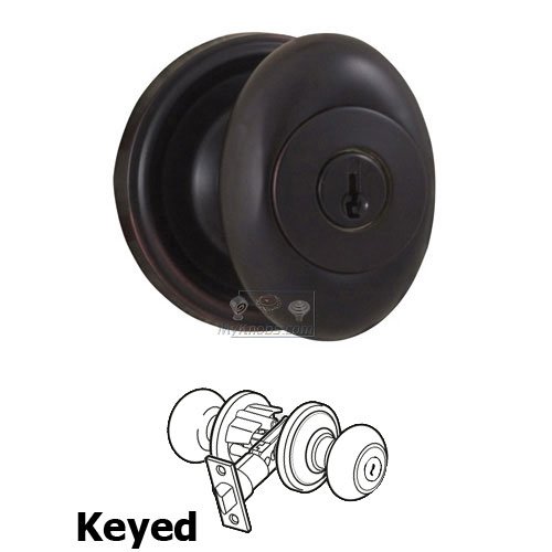 Weslock Door Hardware Julienne Keyed Lock Door Knob in Oil Rubbed Bronze
