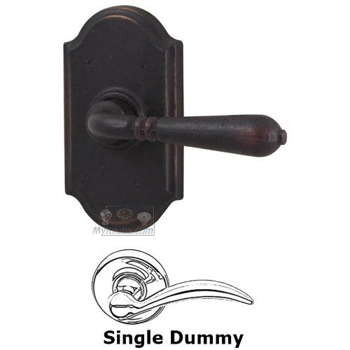 Weslock Door Hardware Universally Handed Single Dummy Lever - Premiere Plate with Waterford Door Lever in Oil Rubbed Bronze