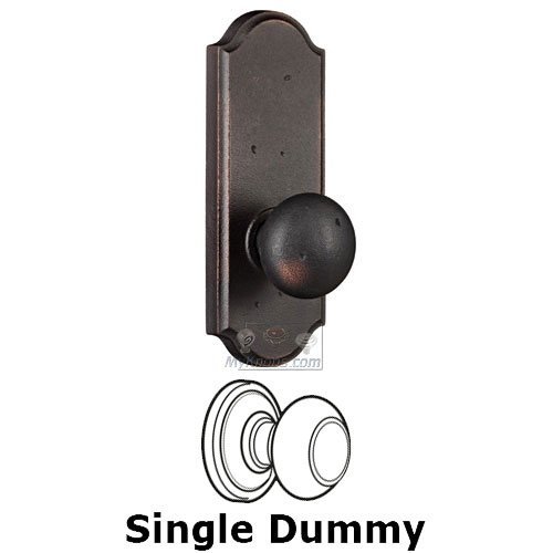 Weslock Door Hardware Single Dummy Knob - Sutton Plate with Wexford Door Knob in Oil Rubbed Bronze