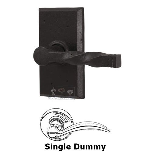 Weslock Door Hardware Universally Handed Single Dummy Lever - Rectangle Plate with Monoghan Door Lever in Oil Rubbed Bronze