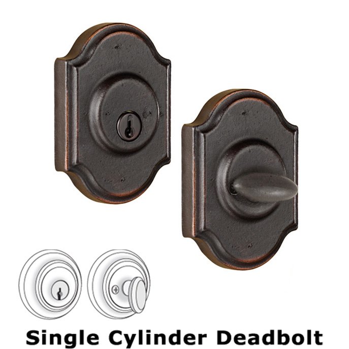 Weslock Door Hardware Premiere Single Deadbolt Lock in Oil Rubbed Bronze