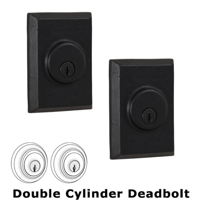 Weslock Door Hardware Square Double Deadbolt Lock in Black