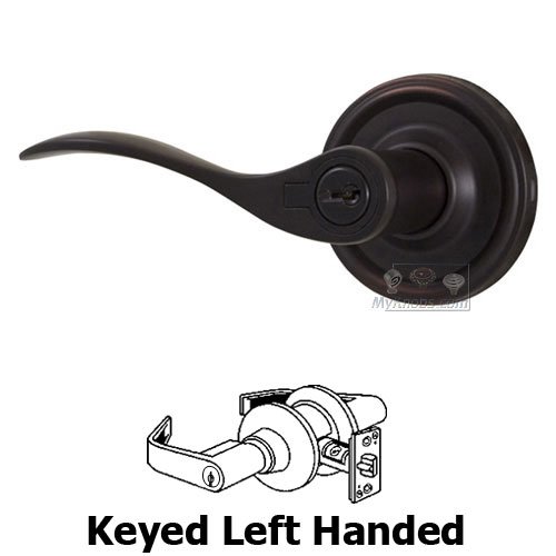 Weslock Door Hardware Bordeau Left Handed Keyed Door Lever in Oil Rubbed Bronze