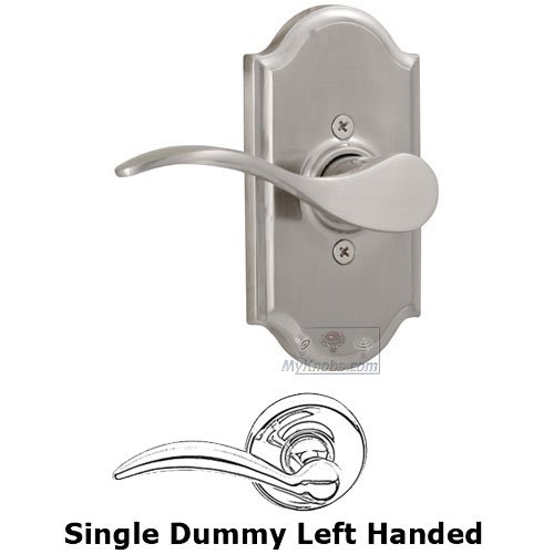 Weslock Door Hardware Left Handed Single Dummy Lever - Premiere Plate with Bordeau Door Lever in Satin Nickel