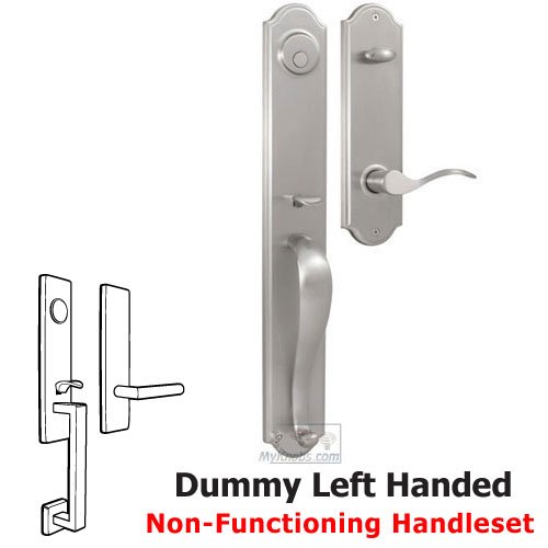 Weslock Door Hardware Philbrook - Left Hand Dummy Handleset with Bordeau Lever in Satin Nickel