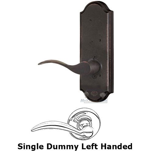 Weslock Door Hardware Left Handed Single Dummy Lever - Sutton Plate with Carlow Door Lever in Oil Rubbed Bronze
