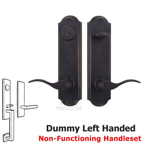Weslock Door Hardware Tramore - Left Hand Dummy Handleset with Carlow Lever in Oil Rubbed Bronze