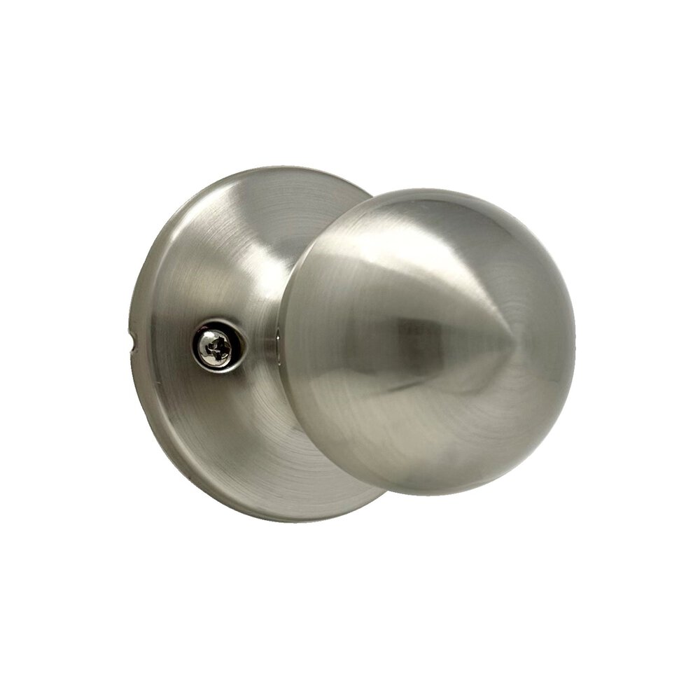 Weslock Door Hardware Single Dummy Hudson Knob With Round Rosette in Satin Nickel