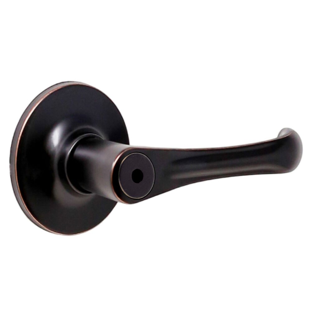 Weslock Door Hardware Privacy Somerset Lever With Round Rosette in Oil Rubbed Bronze