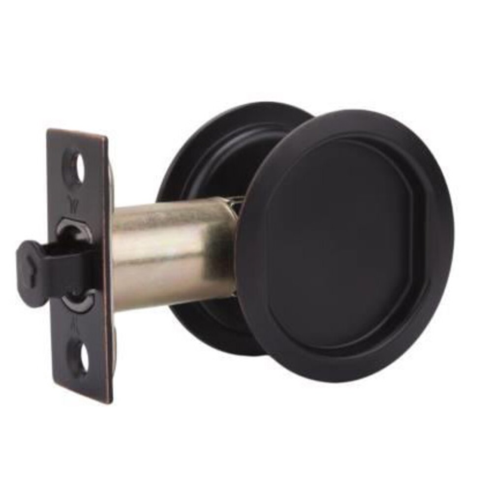 Weslock Door Hardware Pocket Door Pull - Round Passage In Oil Rubbed Bronze