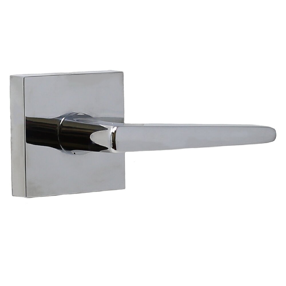Weslock Door Hardware Philtower Passage Lever and Square Rosette in Bright Chrome