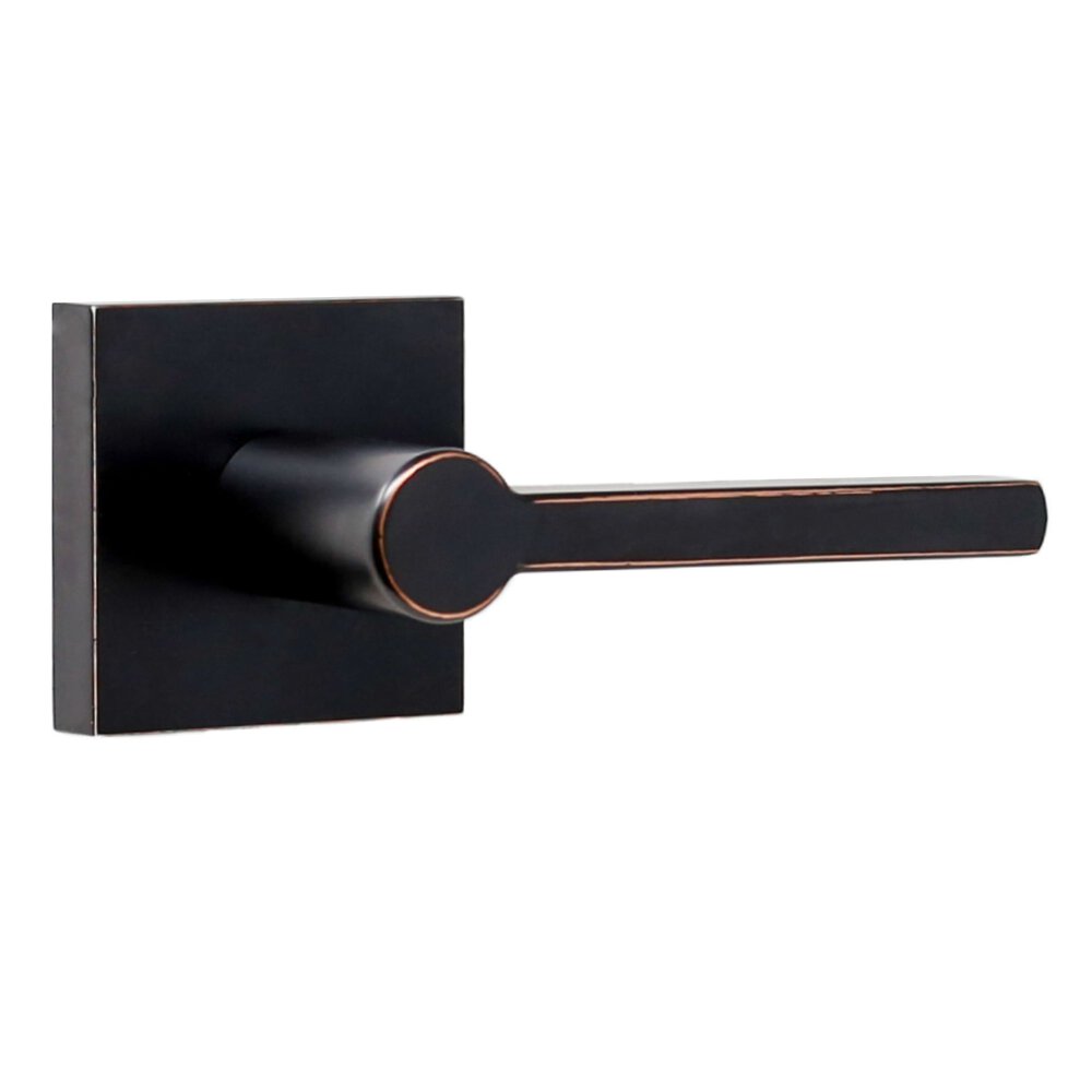 Weslock Door Hardware Brady Passage Lever and Square Rosette in Oil Rubbed Bronze