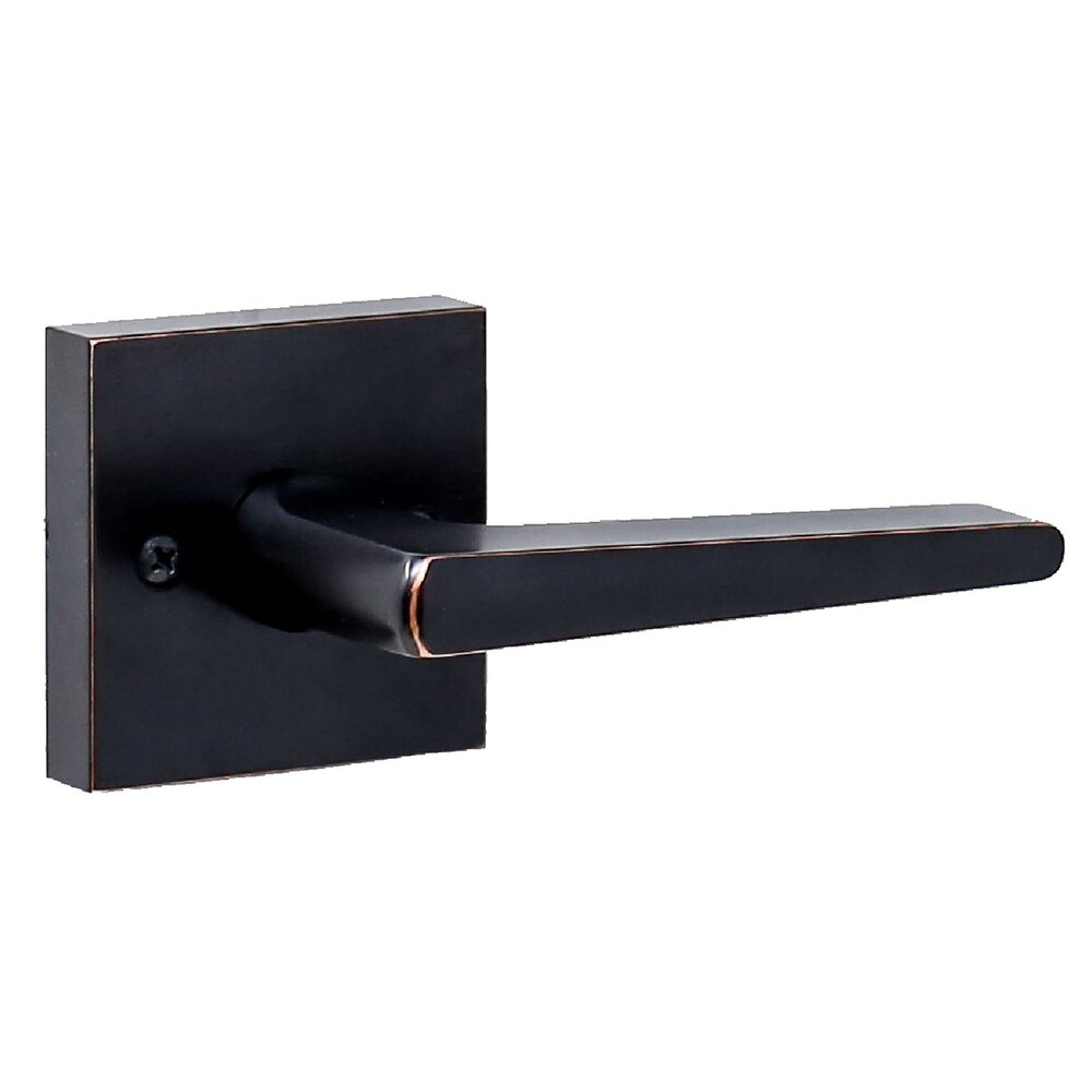 Weslock Door Hardware Philtower Single Dummy Lever and Square Rosette in Oil Rubbed Bronze