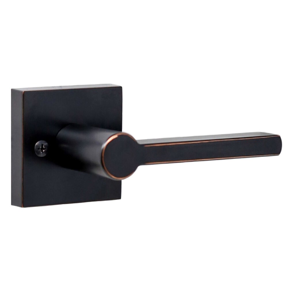 Weslock Door Hardware Brady Single Dummy Lever and Square Rosette in Oil Rubbed Bronze
