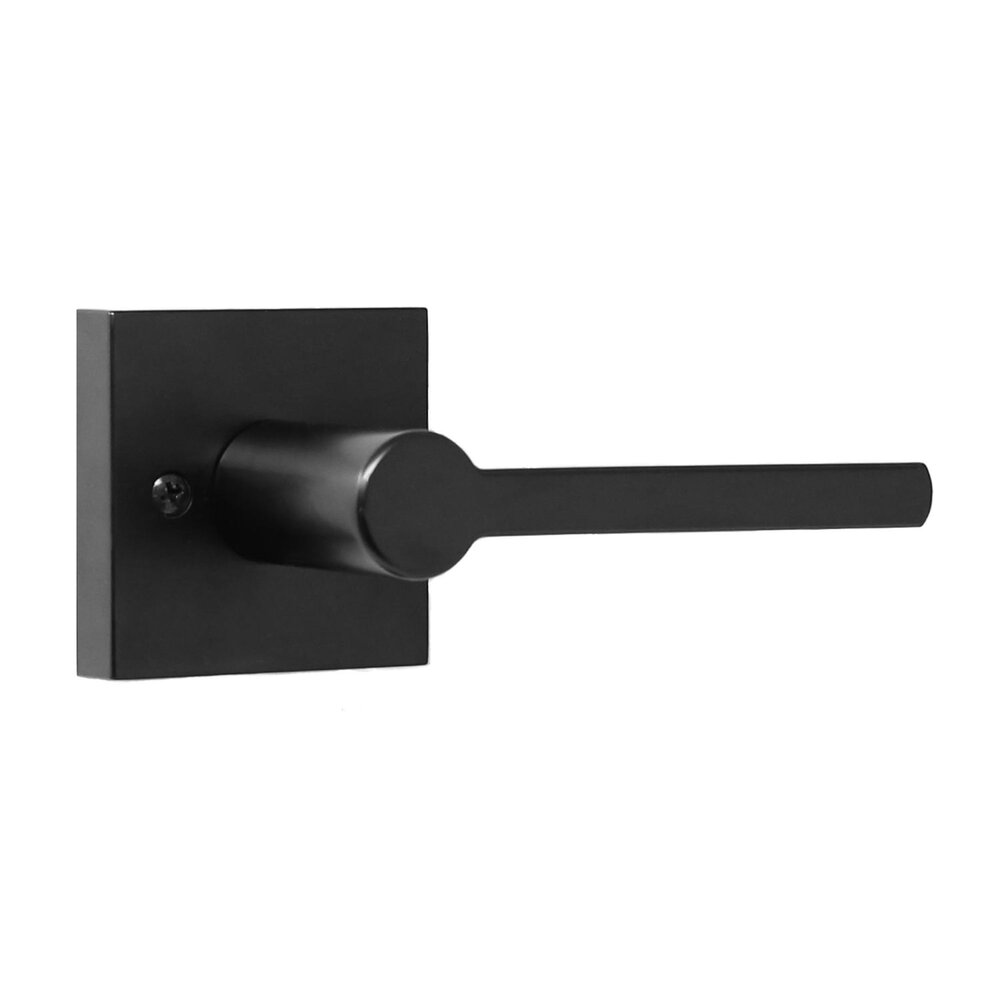Weslock Door Hardware Brady Single Dummy Lever and Square Rosette in Matte Black