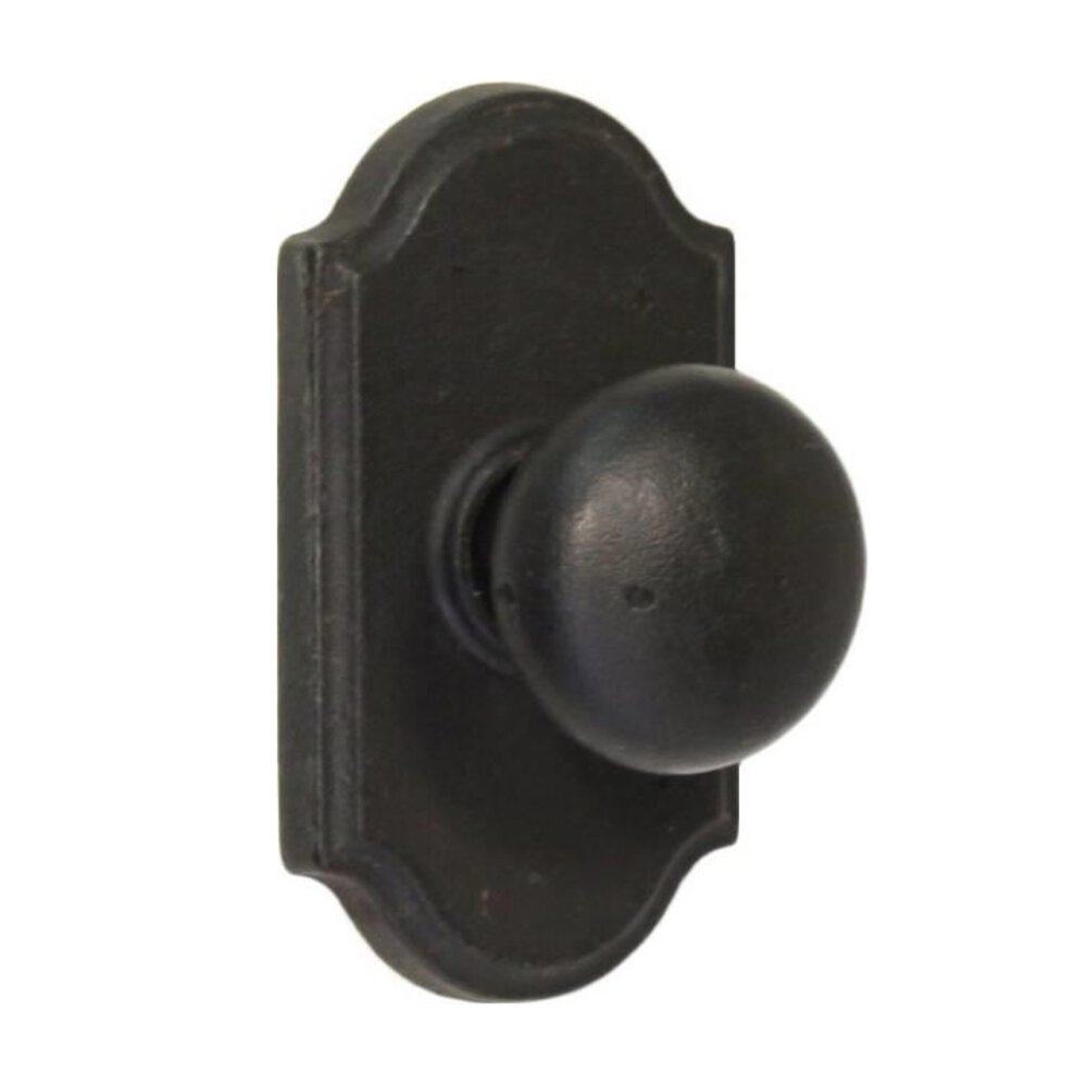Weslock Door Hardware Passage Knob - Premiere Plate with Wexford Door Knob in Black