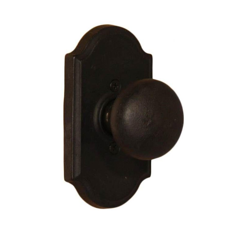 Weslock Door Hardware Single Dummy Knob - Premiere Plate with Wexford Door Knob in Black