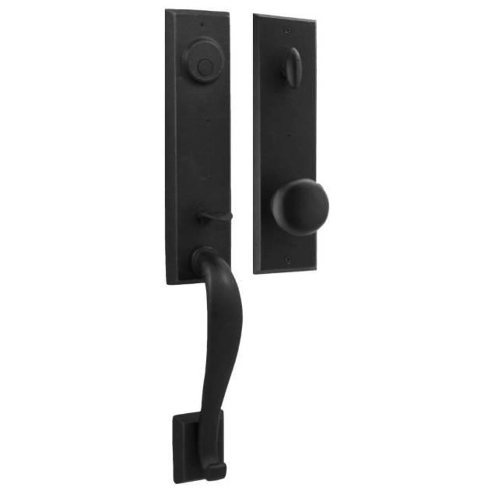 Weslock Door Hardware Greystone - Dummy Handleset with Wexford Knob in Black