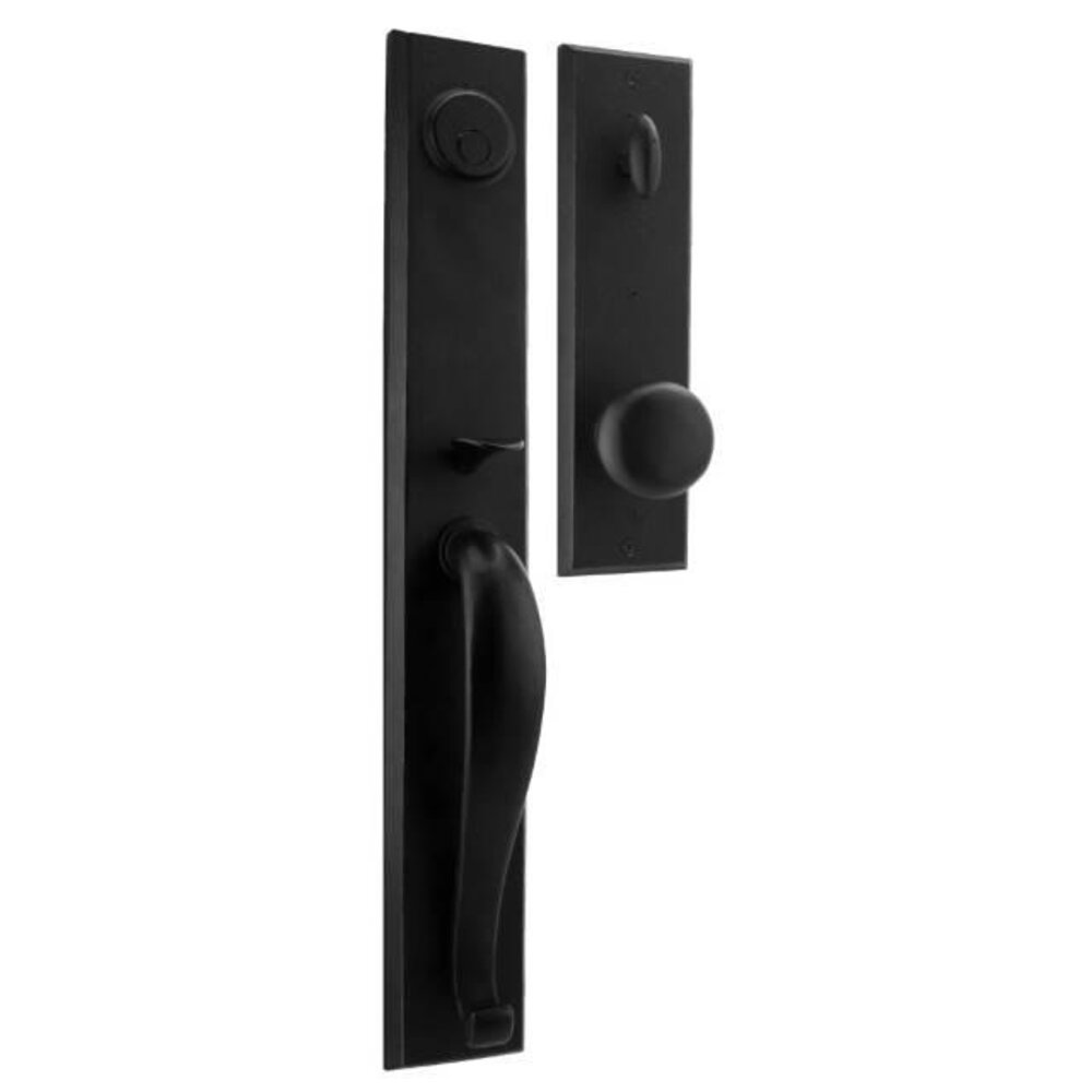 Weslock Door Hardware Rockford - Dummy Handleset with Wexford Knob in Black