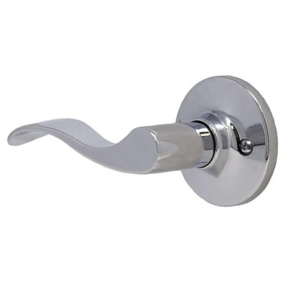 Weslock Door Hardware Single Dummy New Haven Lever With Round Rosette in Bright Chrome