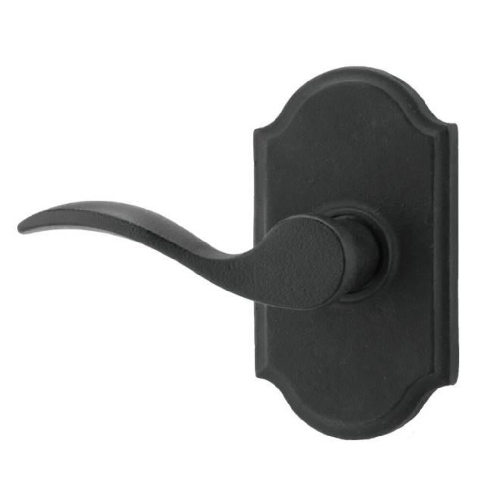 Weslock Door Hardware Left Handed Passage Lever - Premiere Plate with Carlow Door Lever in Black