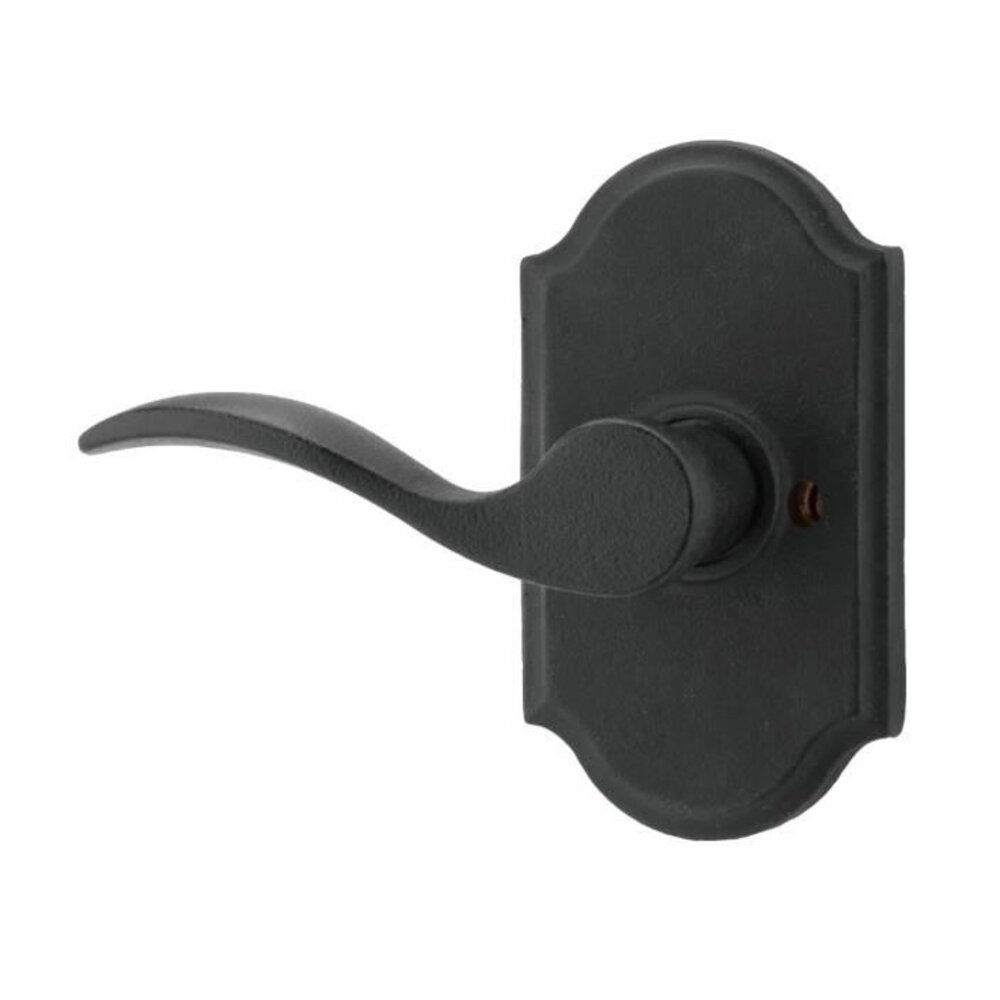 Weslock Door Hardware Left Handed Privacy Lever - Premiere Plate with Carlow Door Lever in Black