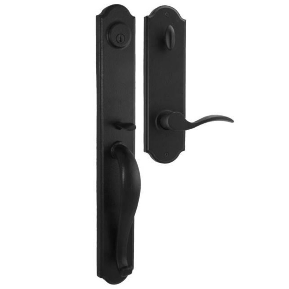 Weslock Door Hardware Wiltshire - Left Hand Single Cylinder Handleset with Carlow Lever in Black