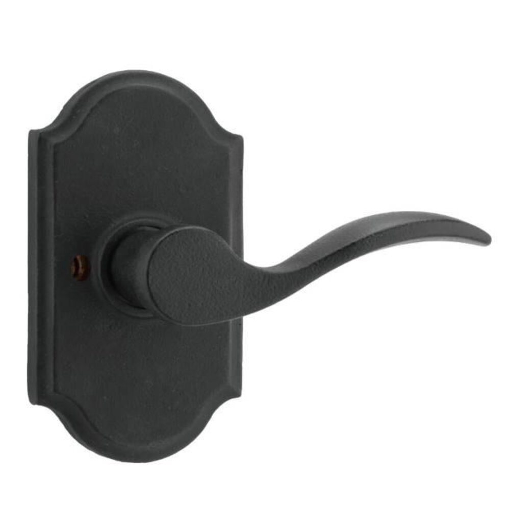 Weslock Door Hardware Right Handed Privacy Lever - Premiere Plate with Carlow Door Lever in Black