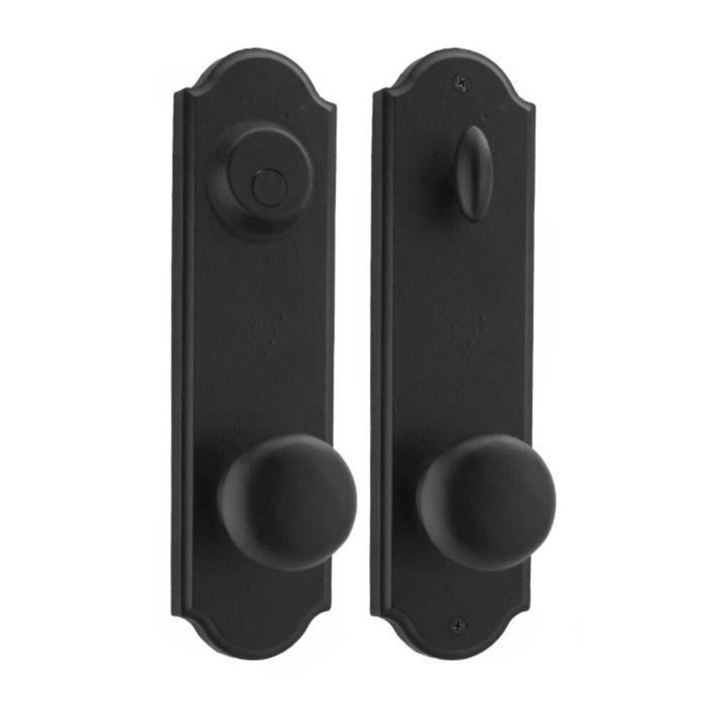 Weslock Door Hardware Tramore - Right Hand Dummy Handleset with Wexford Knob in Black
