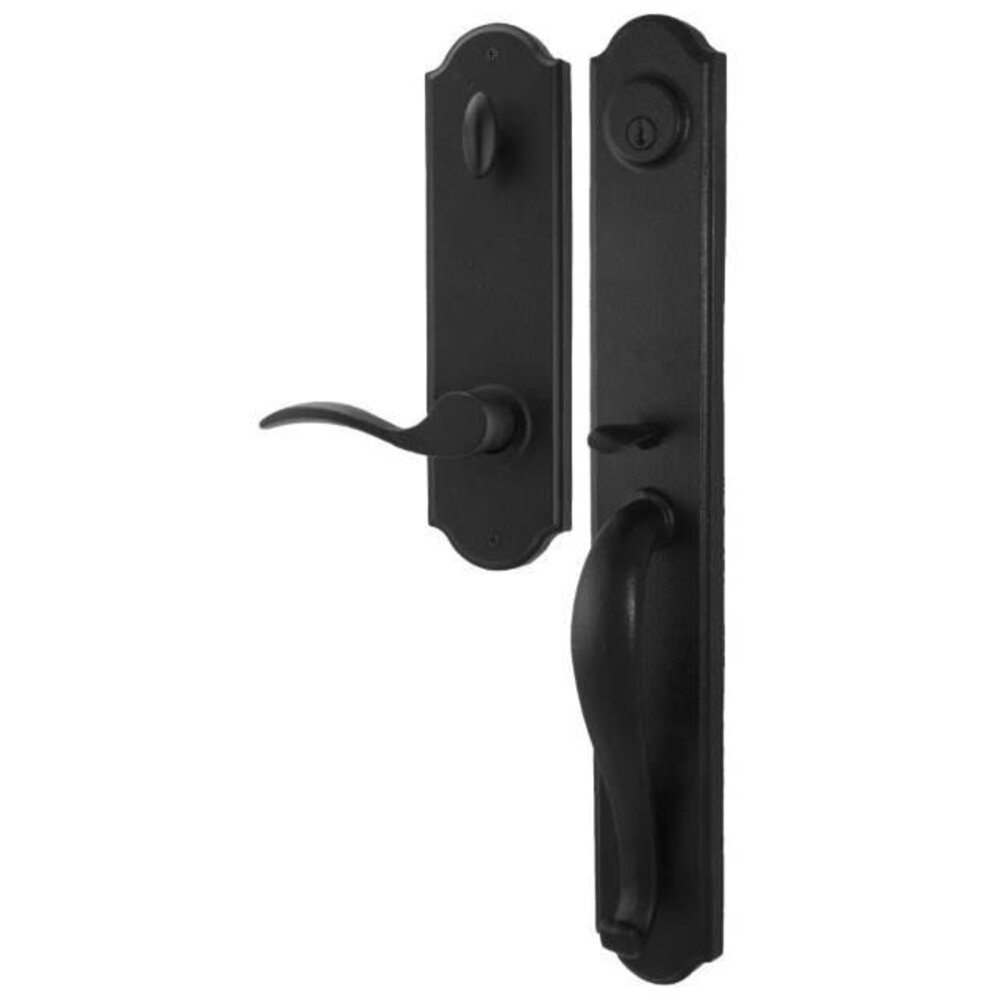 Weslock Door Hardware Wiltshire - Right Hand Single Cylinder Handleset with Carlow Lever in Black