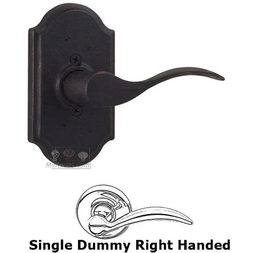 Weslock Door Hardware Right Handed Single Dummy Lever - Premiere Plate with Carlow Door Lever in Oil Rubbed Bronze