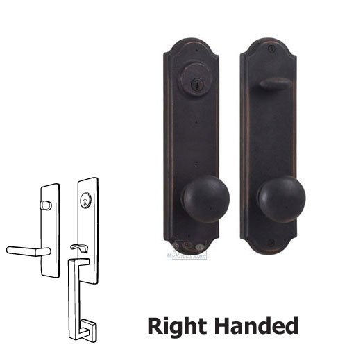 Weslock Door Hardware Tramore - Right Hand Single Deadbolt Passage Handleset with Wexford Knob in Oil Rubbed Bronze